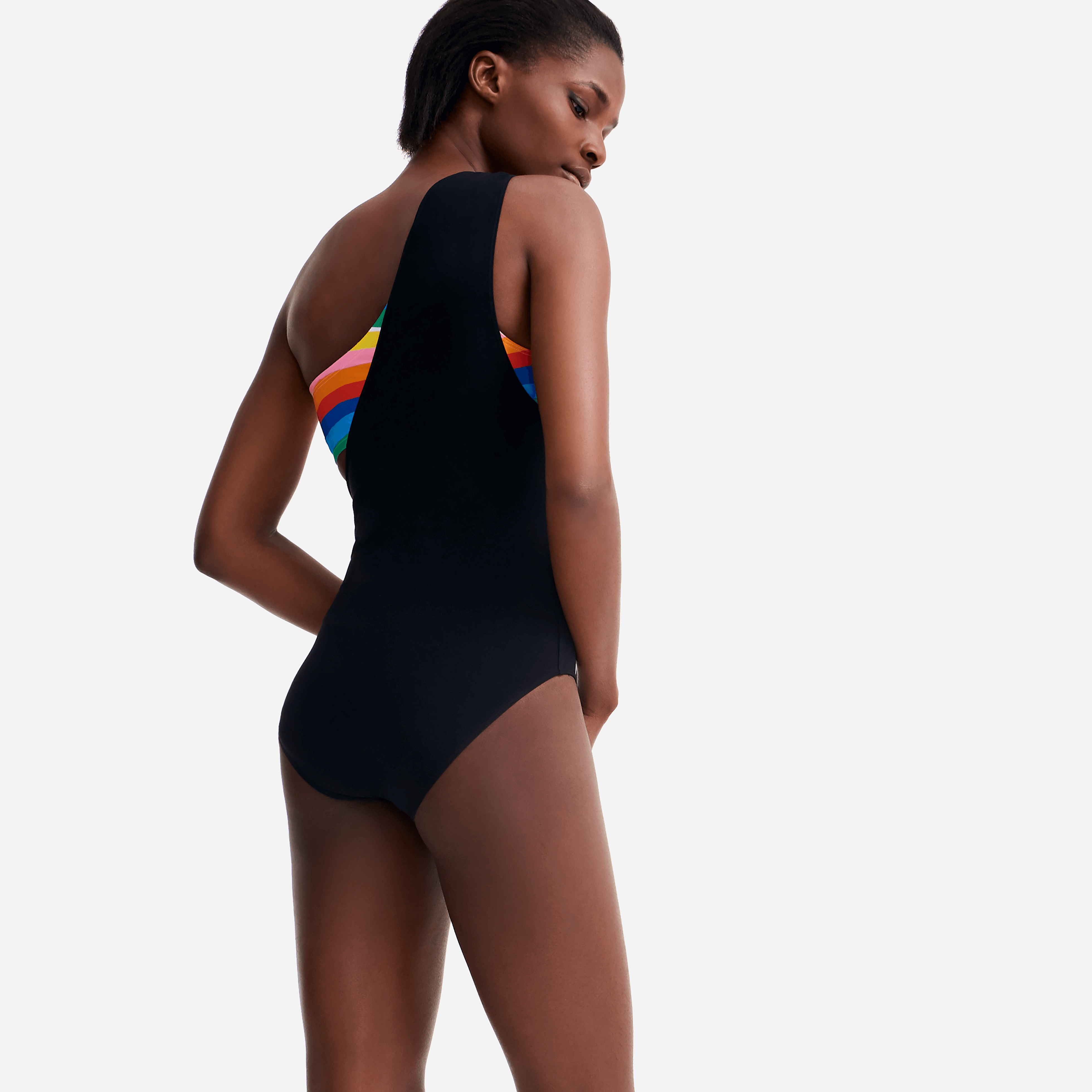 Women asymmetrical one piece swimsuit Rainbow bandeau - Vilebrequin x JCC+ - Limited Edition - 3