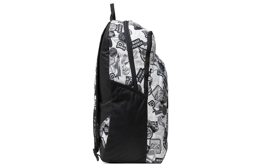PUMA Academy Backpack 'White Black Grey' 077301-12 - 3