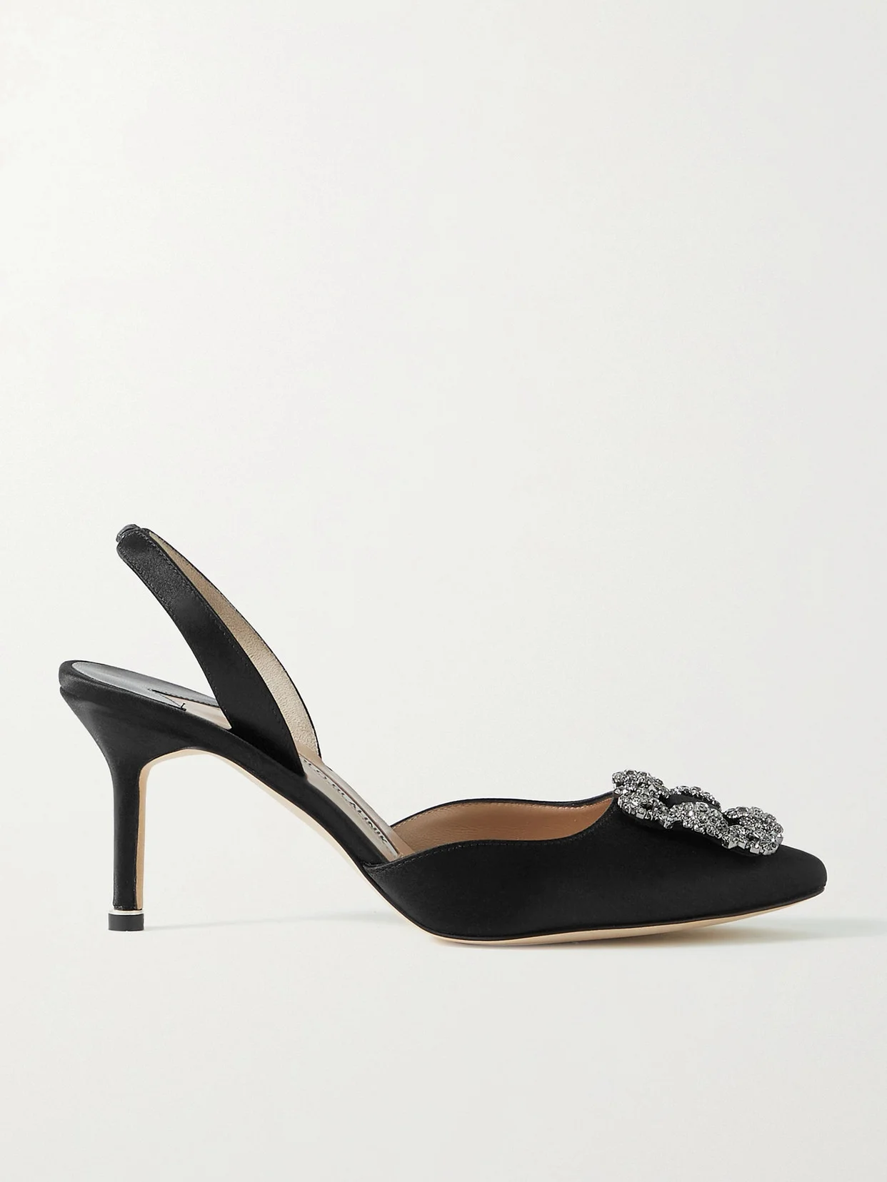 Hangisli 70 Embellished Satin Slingback Pumps - 1