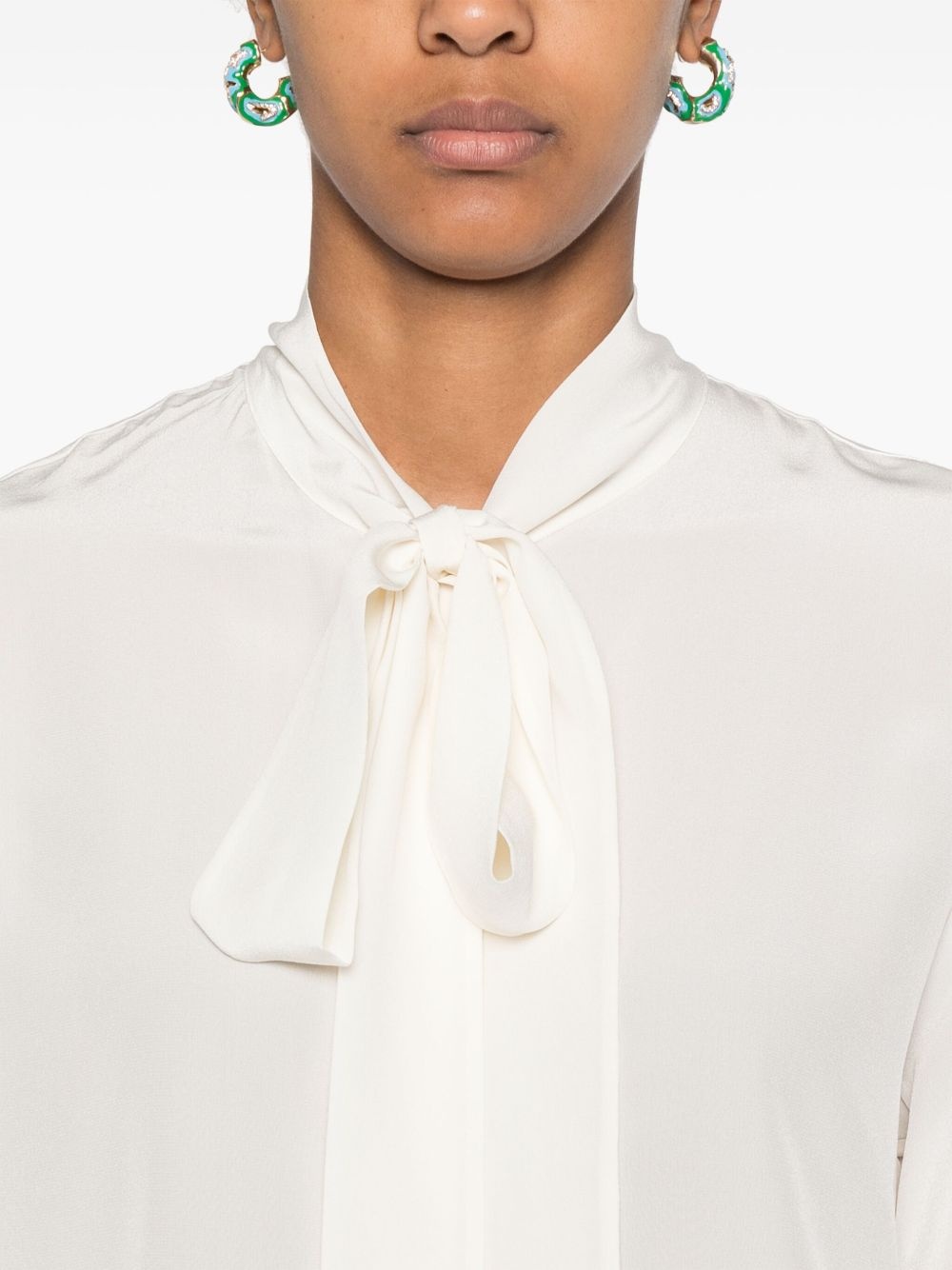 pussy-bow blouse - 5