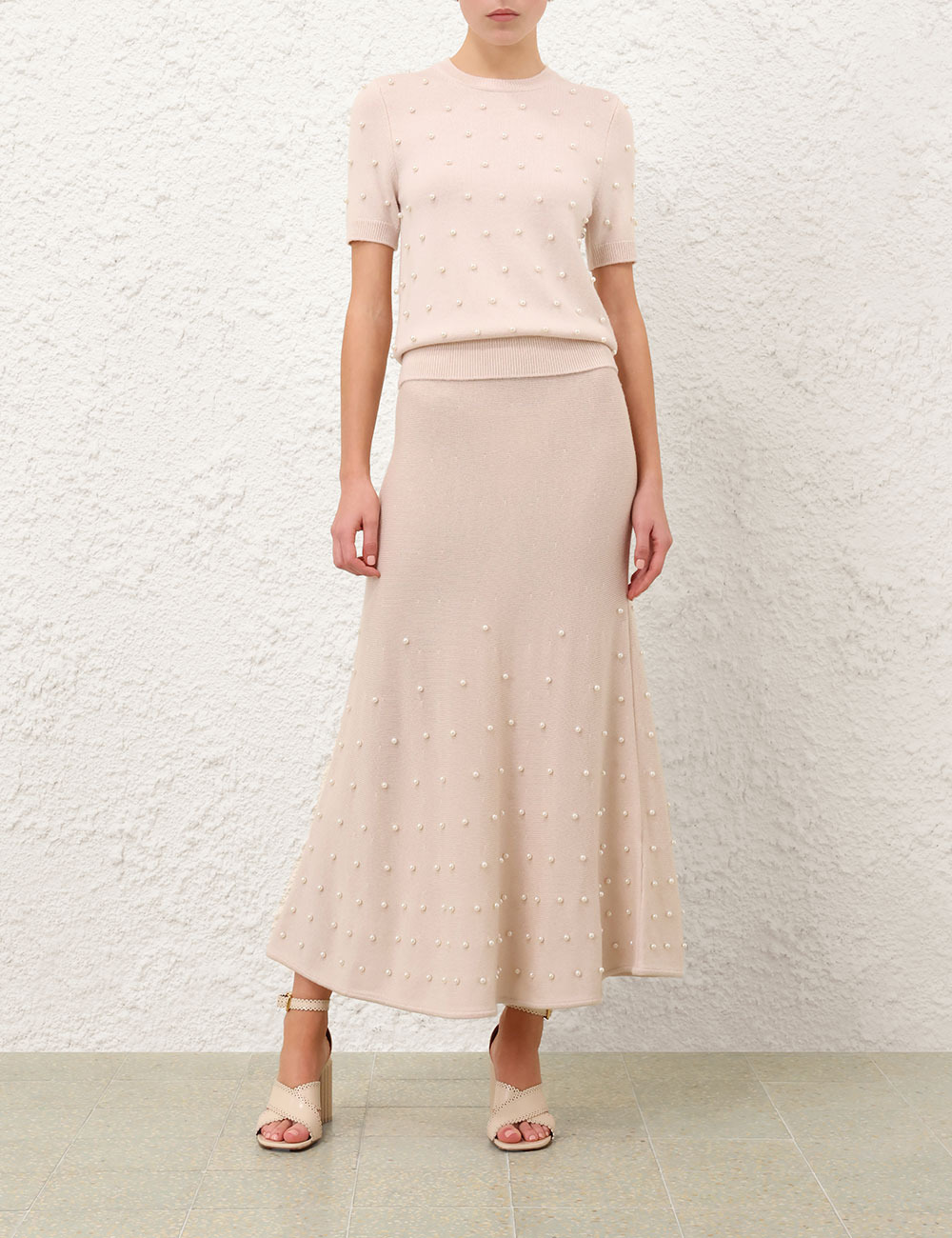 HYPNOTIC BEADED MIDI SKIRT - 2