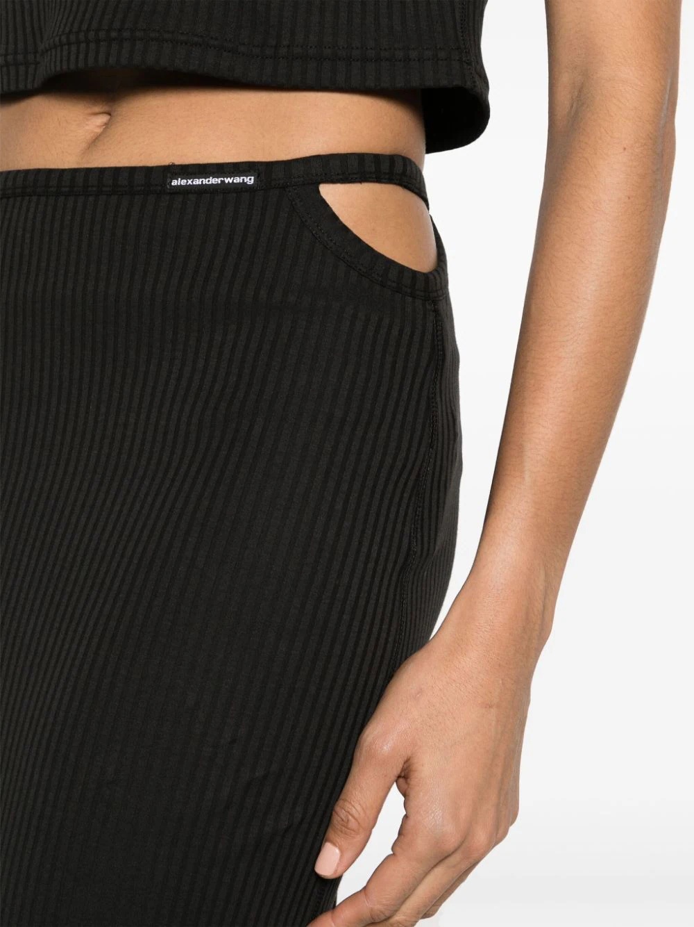 T BY ALEXANDER WANG Women W/ Skinny Woven Label G String Floor Length Skirt - 4