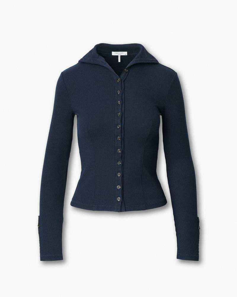 The Knit Ribbed Buttoned Cardigan 1