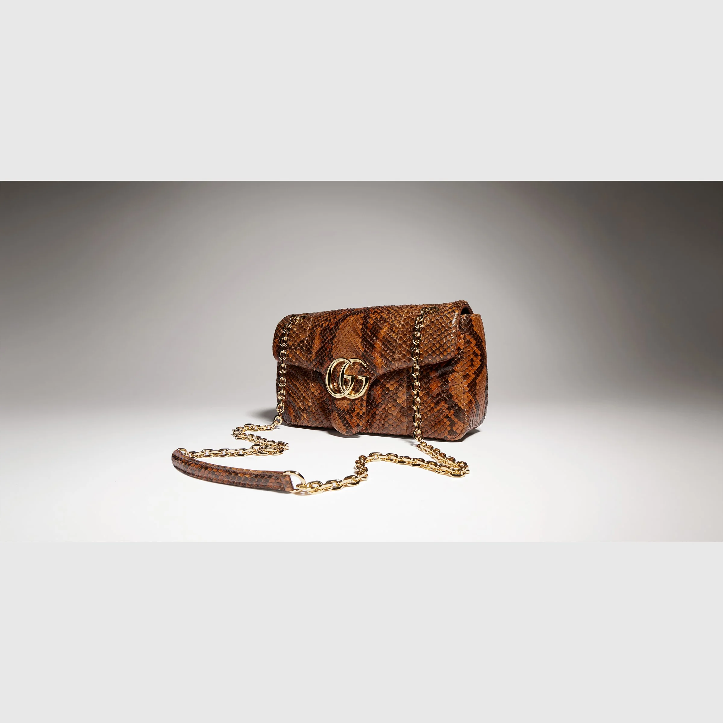 GG Marmont python medium shoulder bag - 1