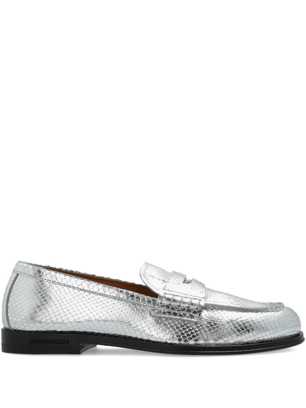 snakeskin-effect loafers - 1