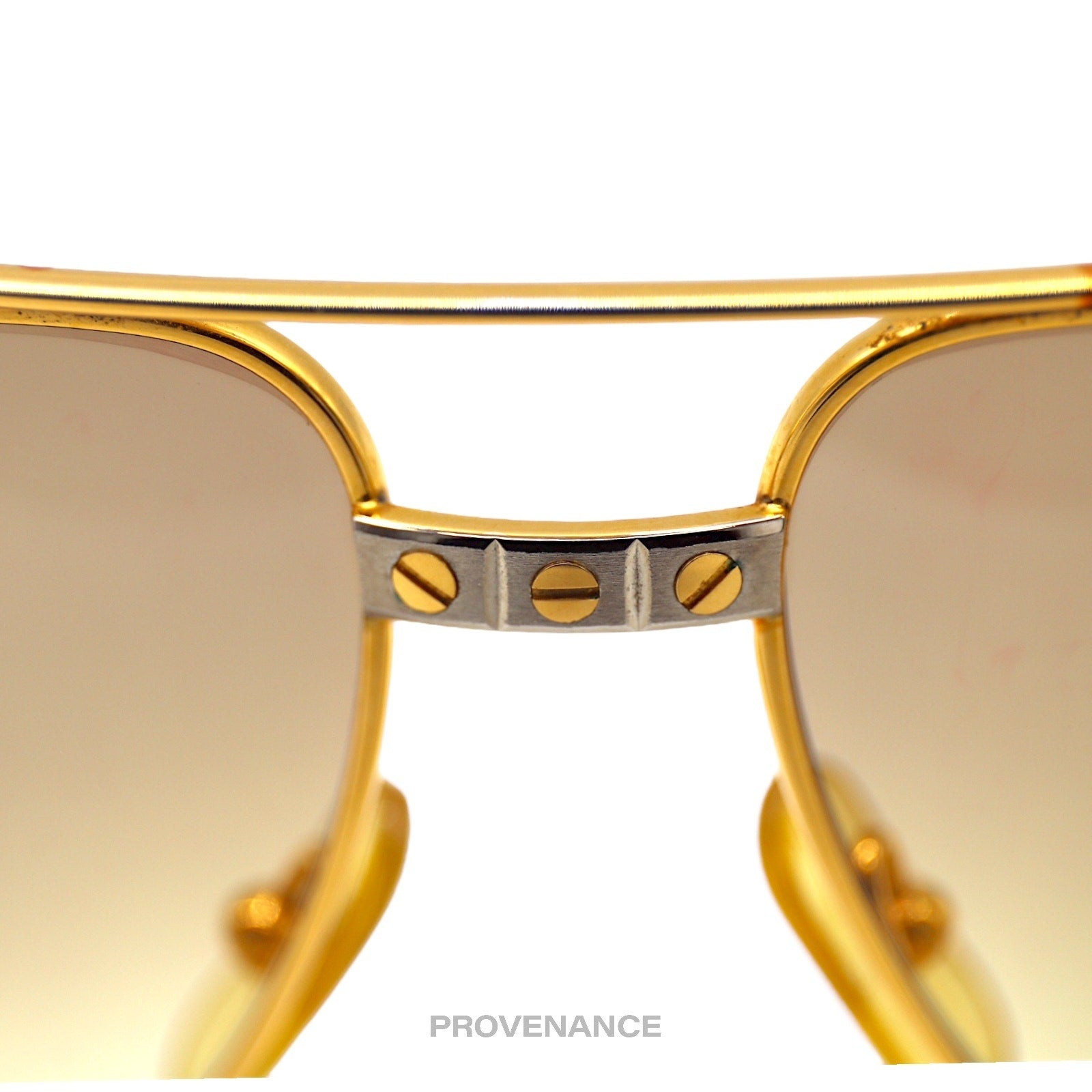 Cartier Vendome Santos Vintage Sunglasses - Gold Brown - 7