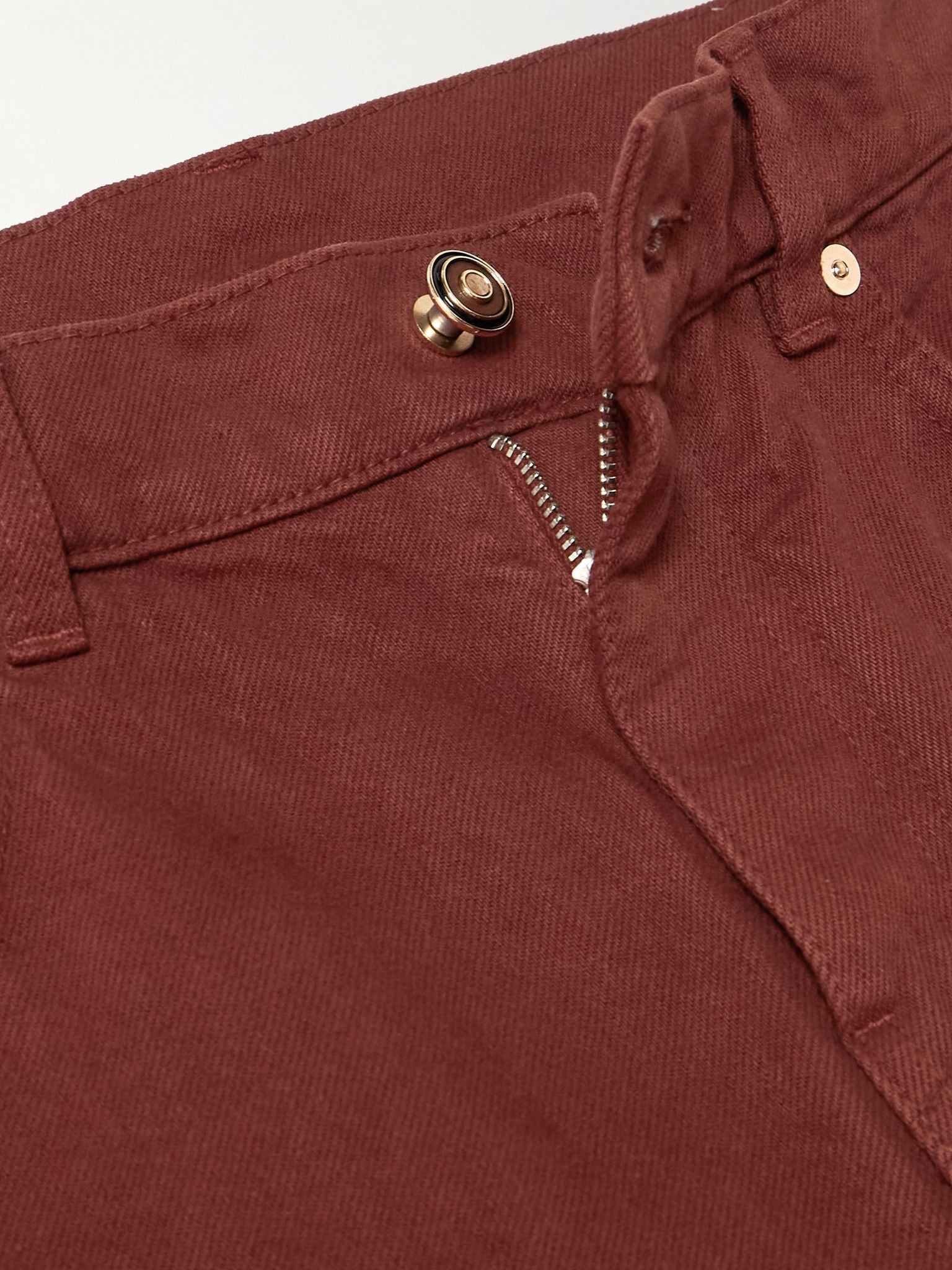Ezra high-rise bootcut recycled jeans Burgundy - 5