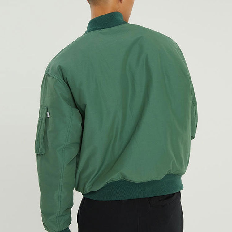Men's Air Jordan Essentials Ma-1 Reversible Aviator Woven Padded Clothes Green Jacket DA9797-333 - 4