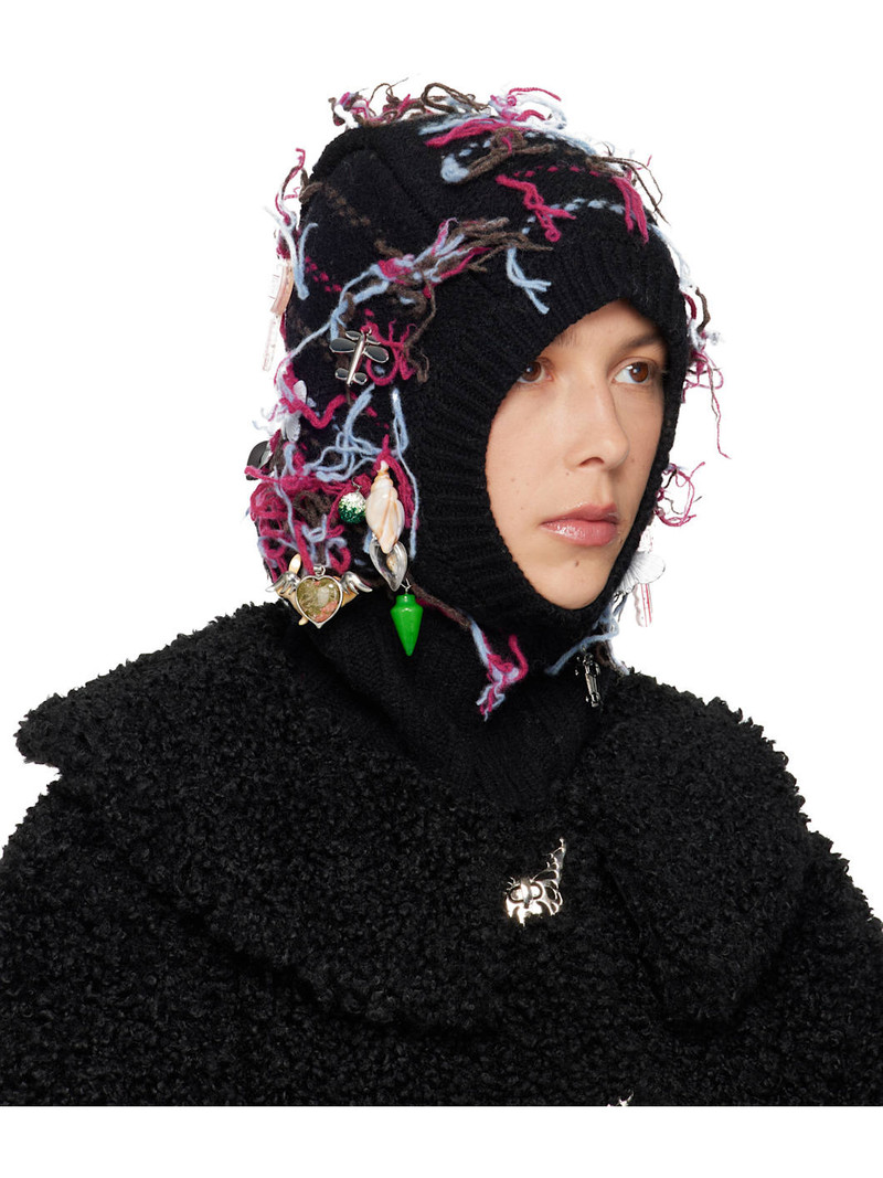 Chopova Lowena Black Washed Up Balaclava outlook