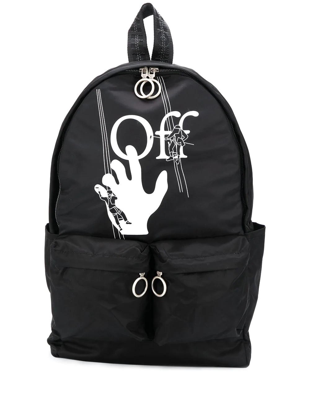 logo-print backpack - 1