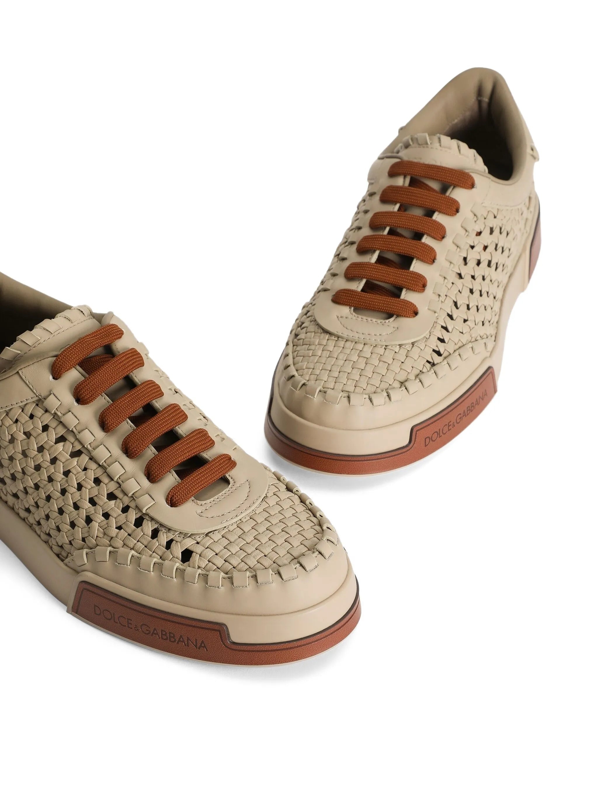 Mesh-panelling Leather Sneakers - 4