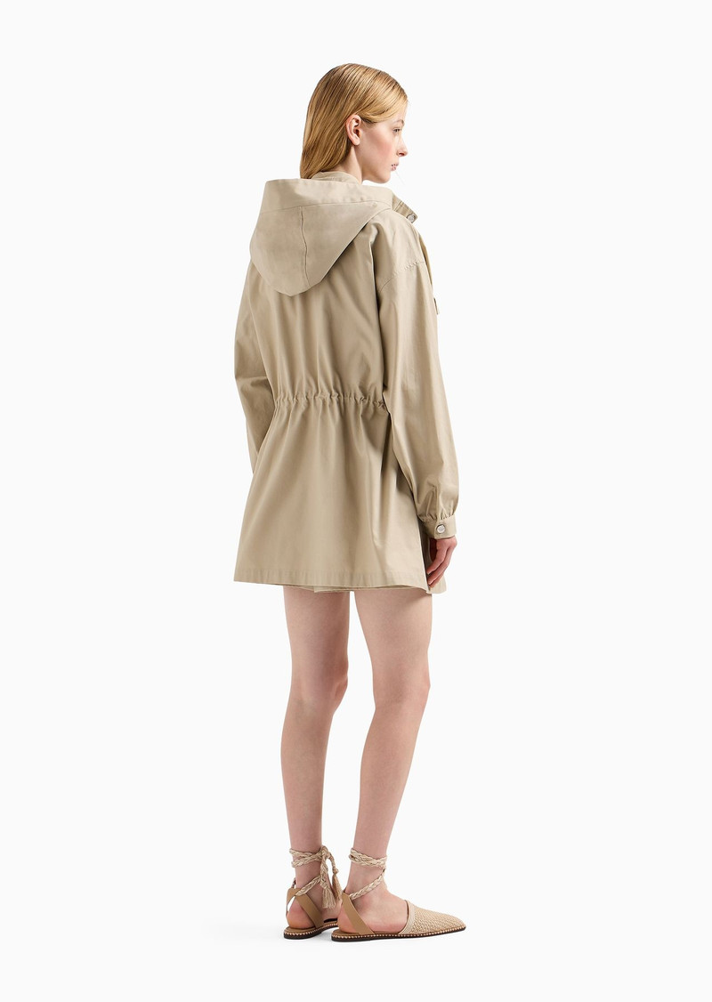 Pima cotton gabardine field jacket with pockets 3