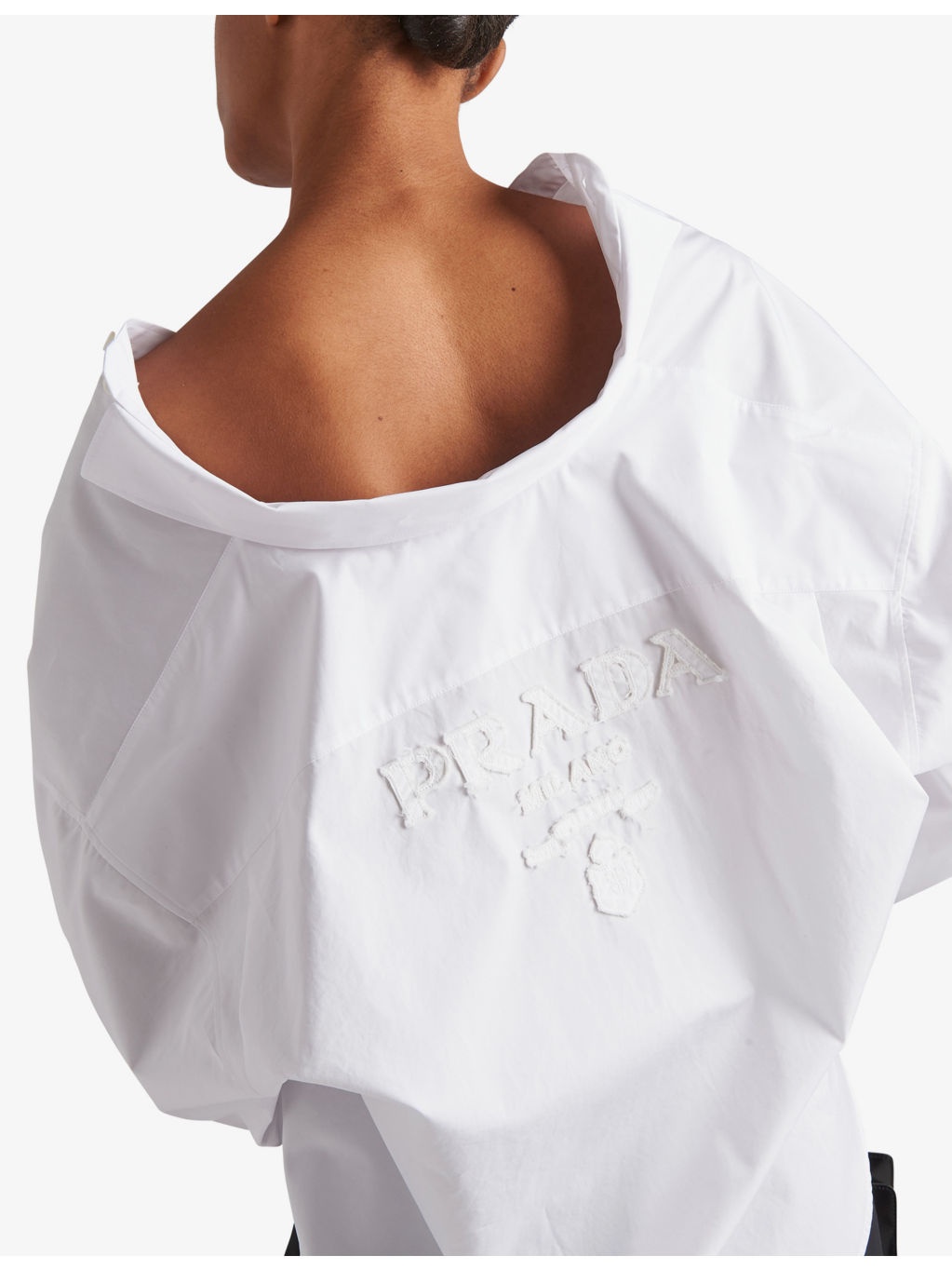 Logo-embroidered patch-pocket oversized cotton-poplin shirt - 5