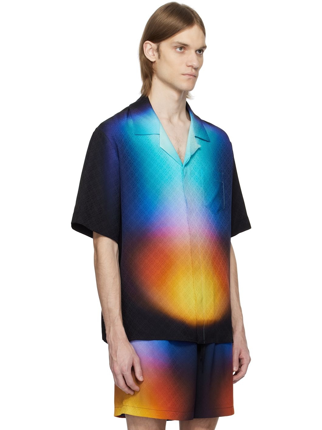 Multicolor Gradient Silk Shirt - 2