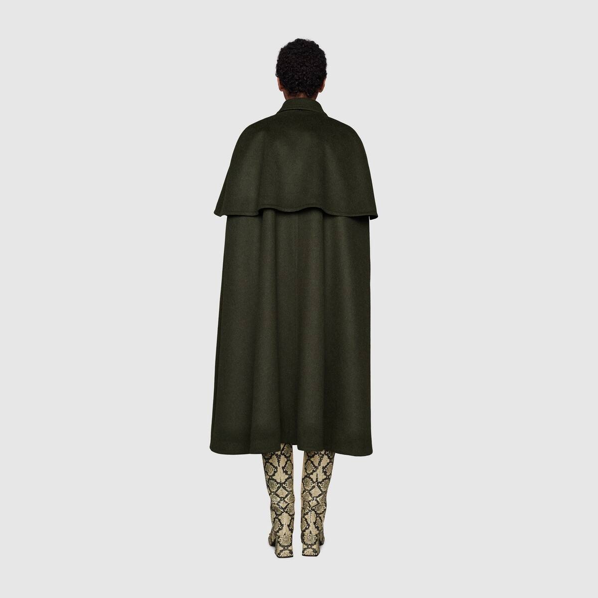 Wool coat with detachable cape - 4