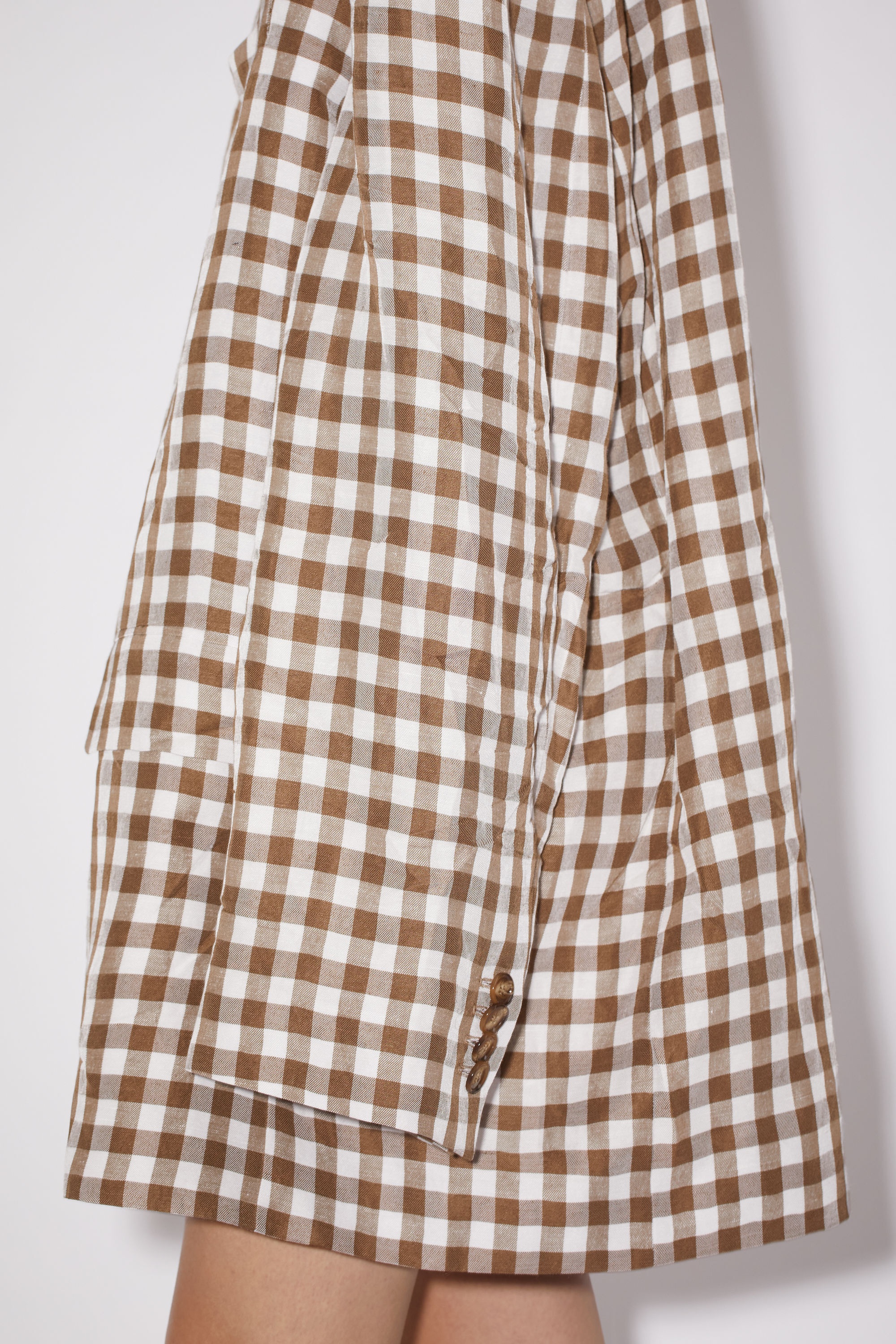 Relaxed fit suit jacket - Brown - 4