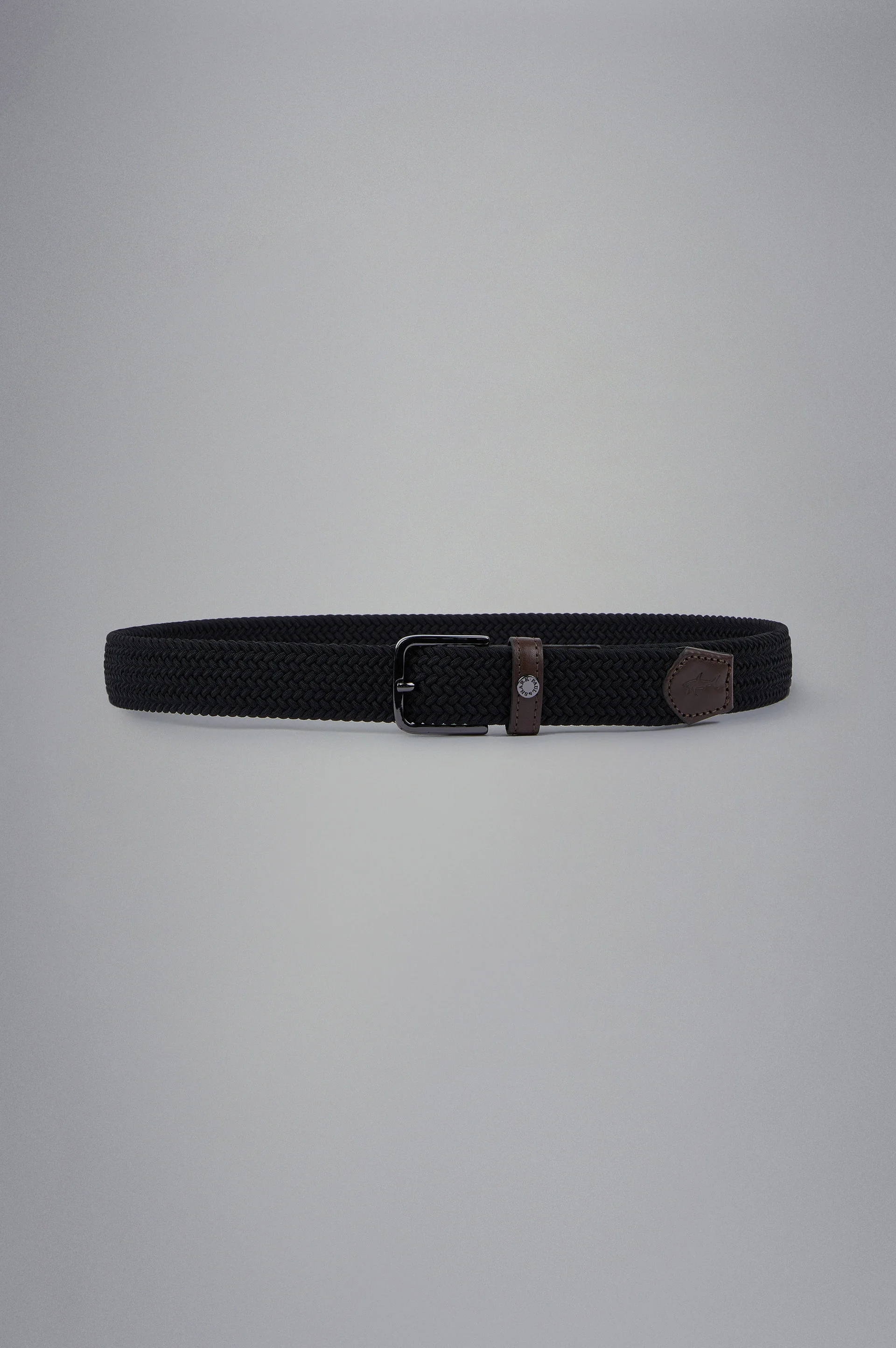 LEATHER TRIMMED ELASTIC BELT - 1
