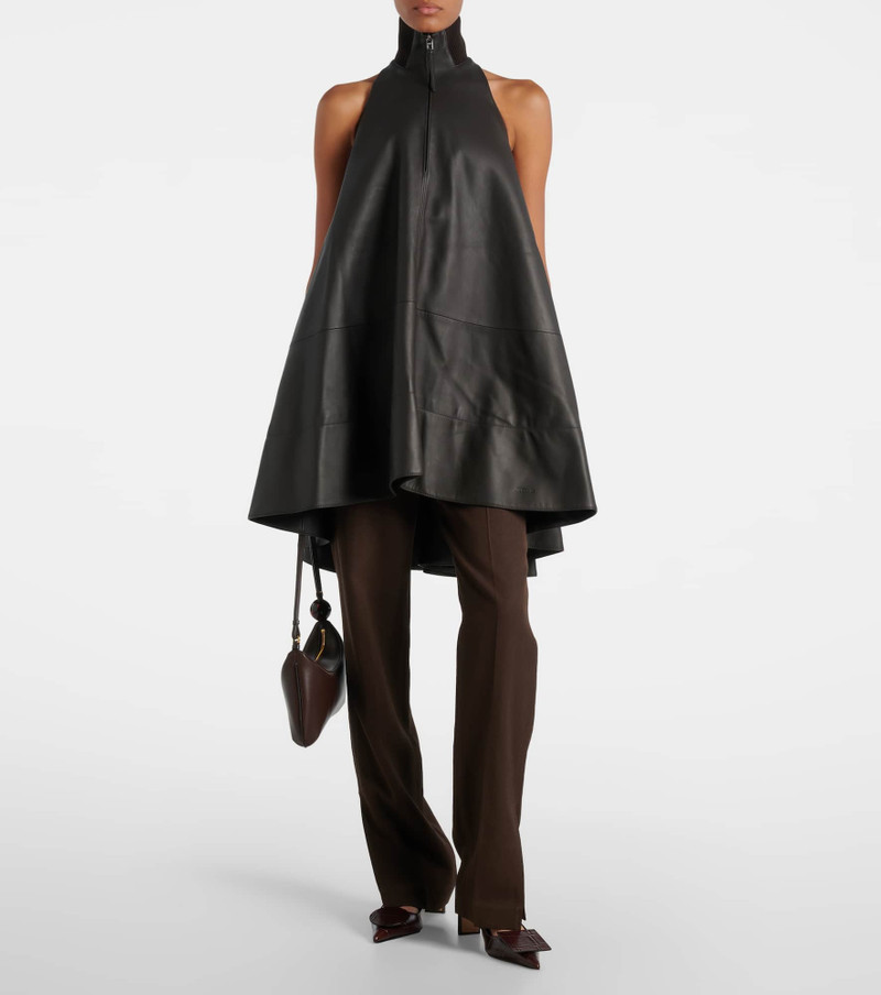 JACQUEMUS Triangle leather minidress outlook