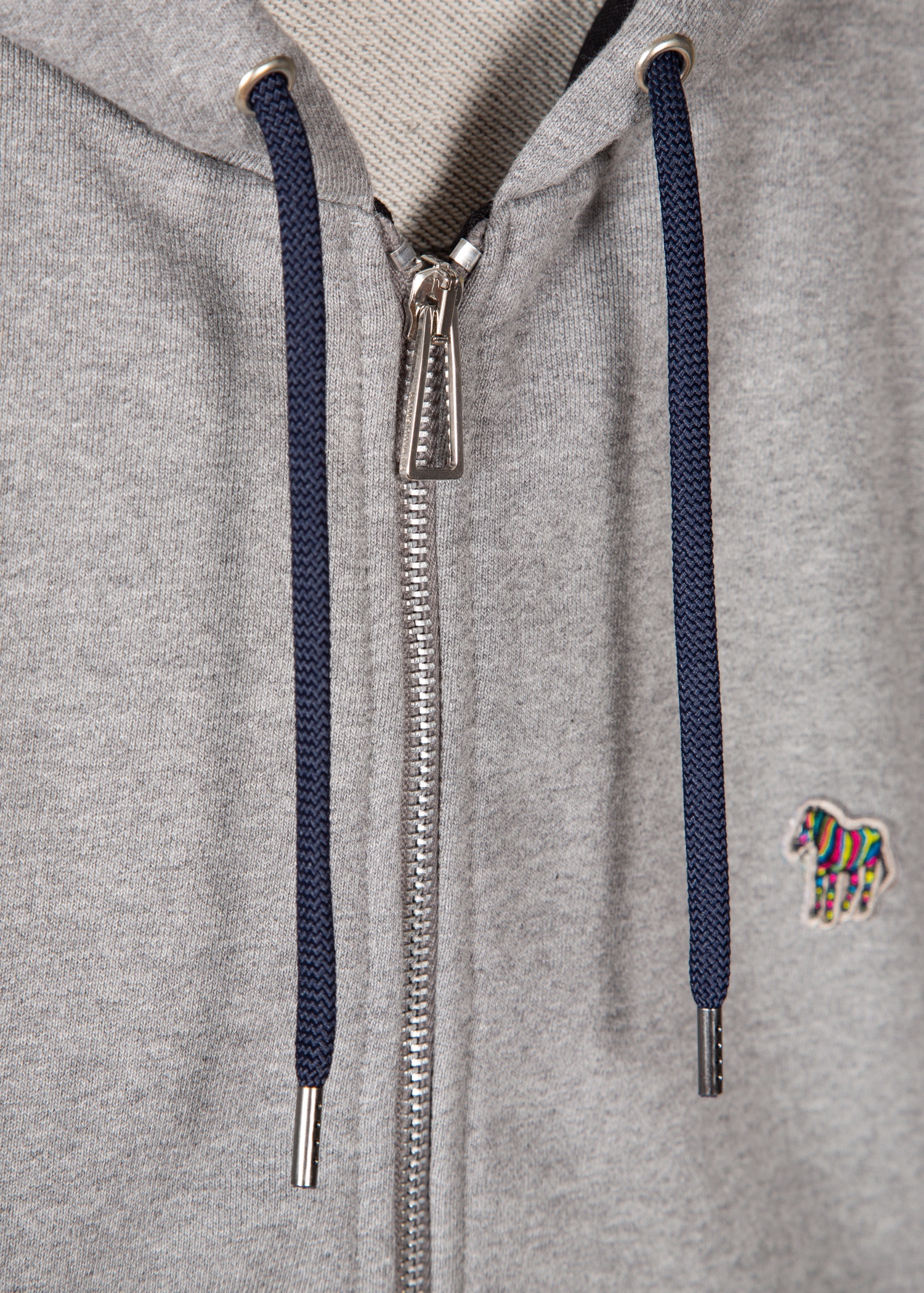 Zip-Front Zebra Logo Hoodie - 4
