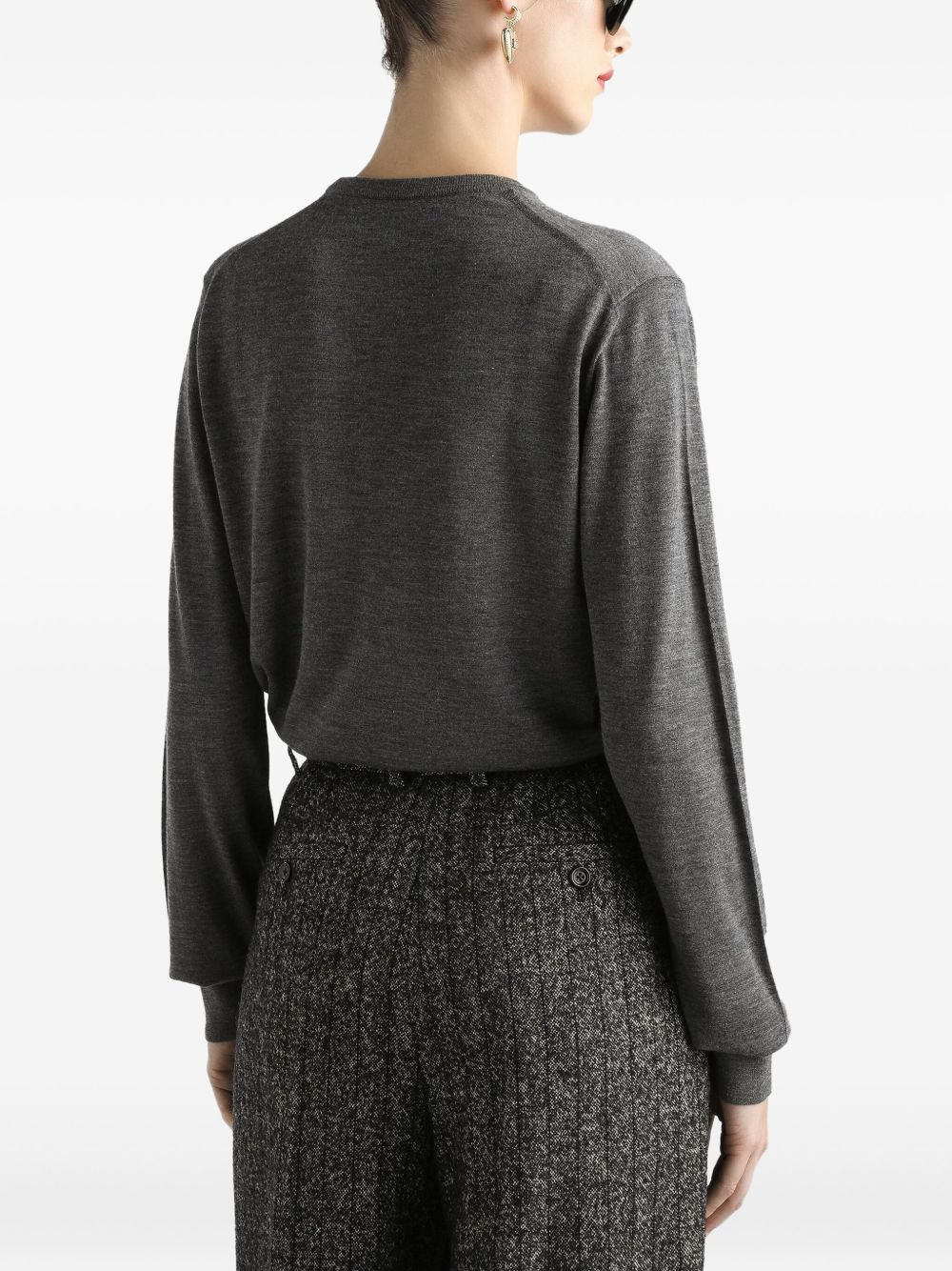 logo-embroidered sweater - 4