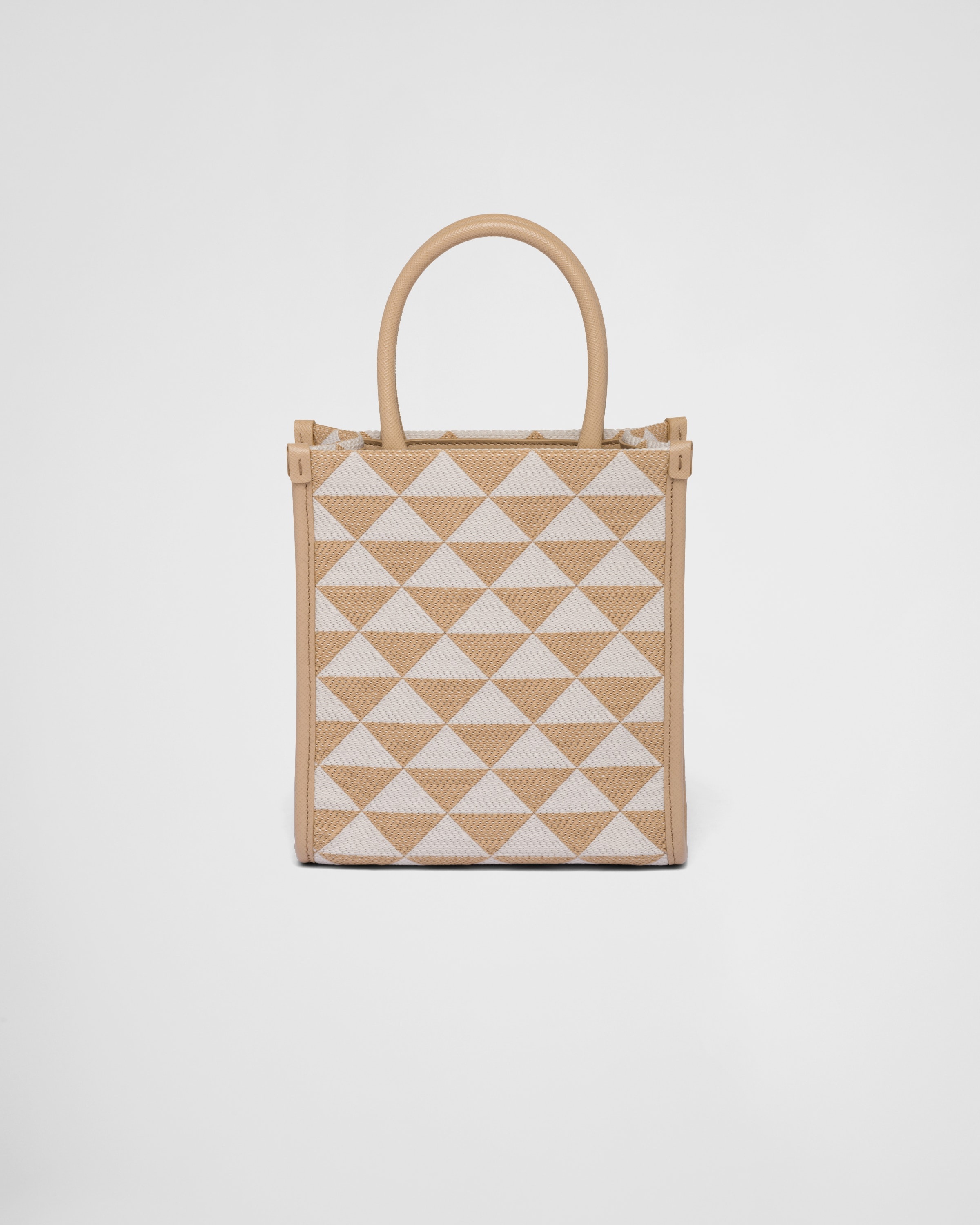 【日本入手困難】Prada Symbole embroidered fabric bag Black/beige Prada Symbole Embroidered Fabric Bag | PRADA