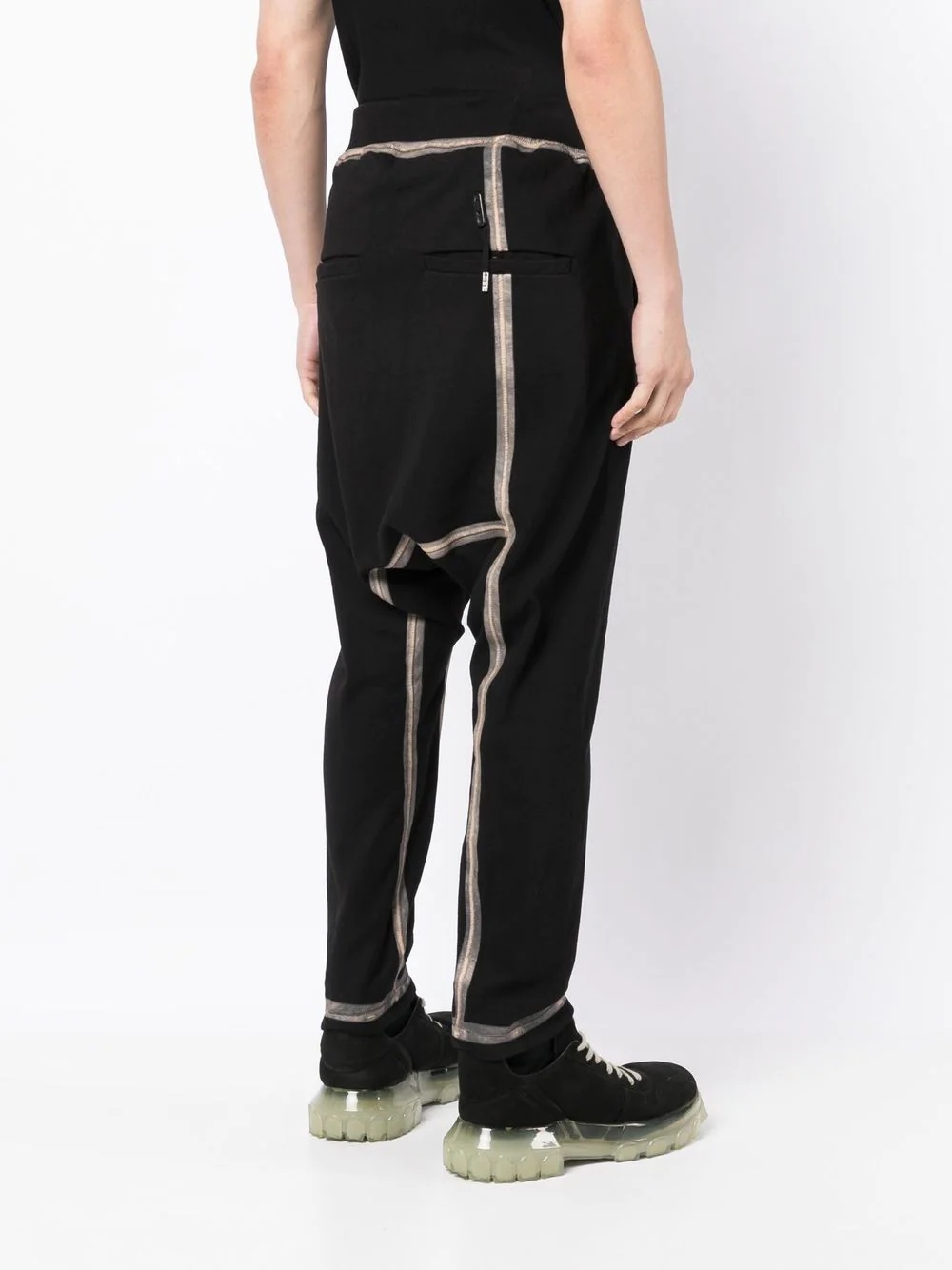 panelled drawstring-waist track pants - 4