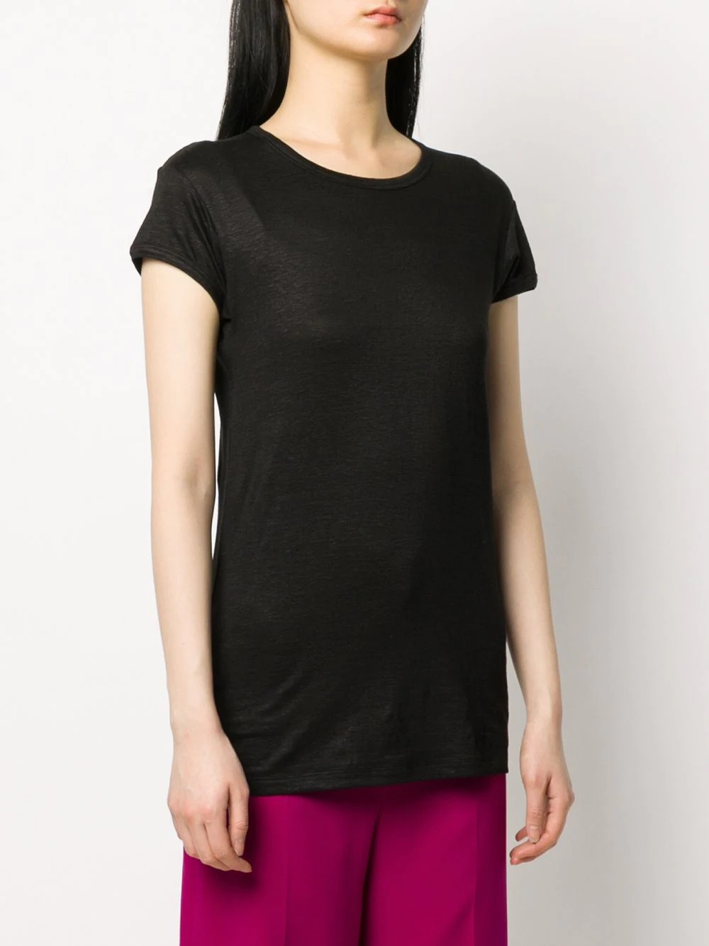 crew neck sheer T-shirt - 3