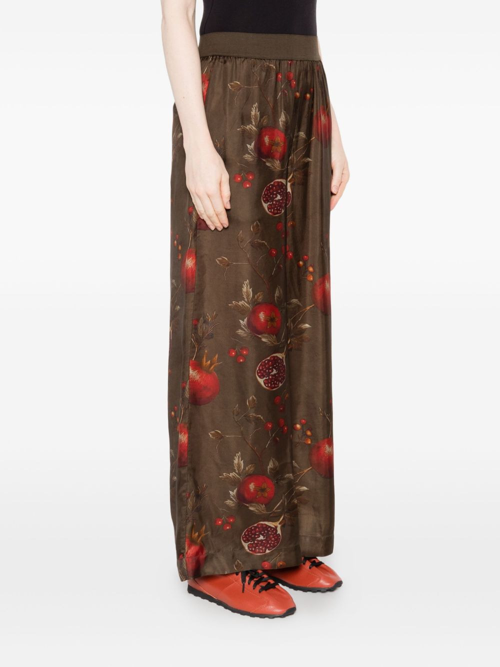 pomegranate-print trousers - 3