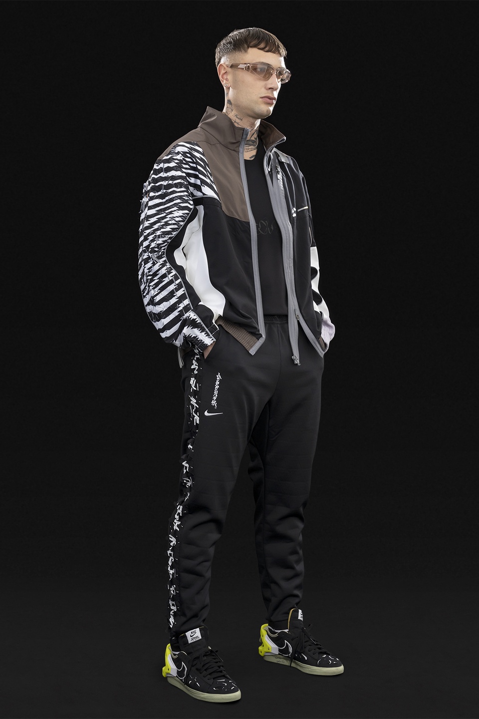 GGG-J2-100 Nike® Acronym® Track Jacket Woven White/Multi - 35