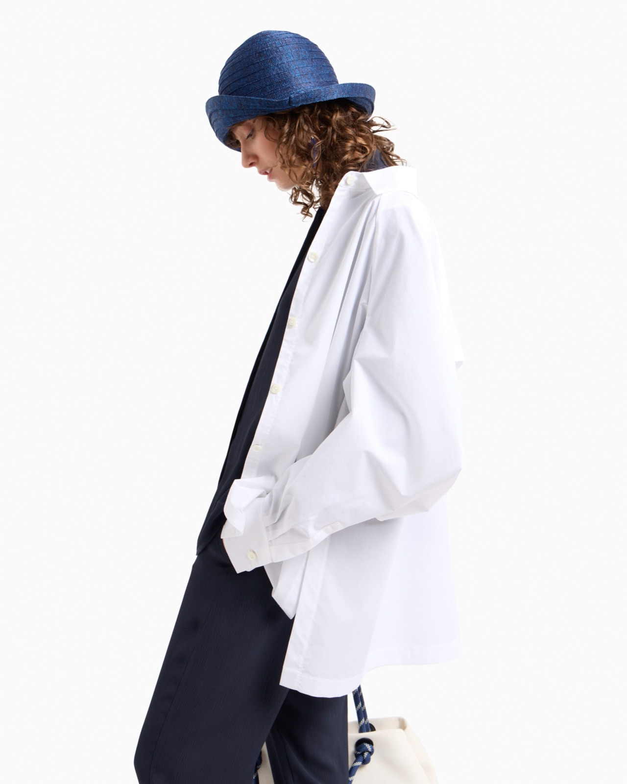 OVERSIZED SHIRT WITH POPLIN FLAP ON THE BACK - 6