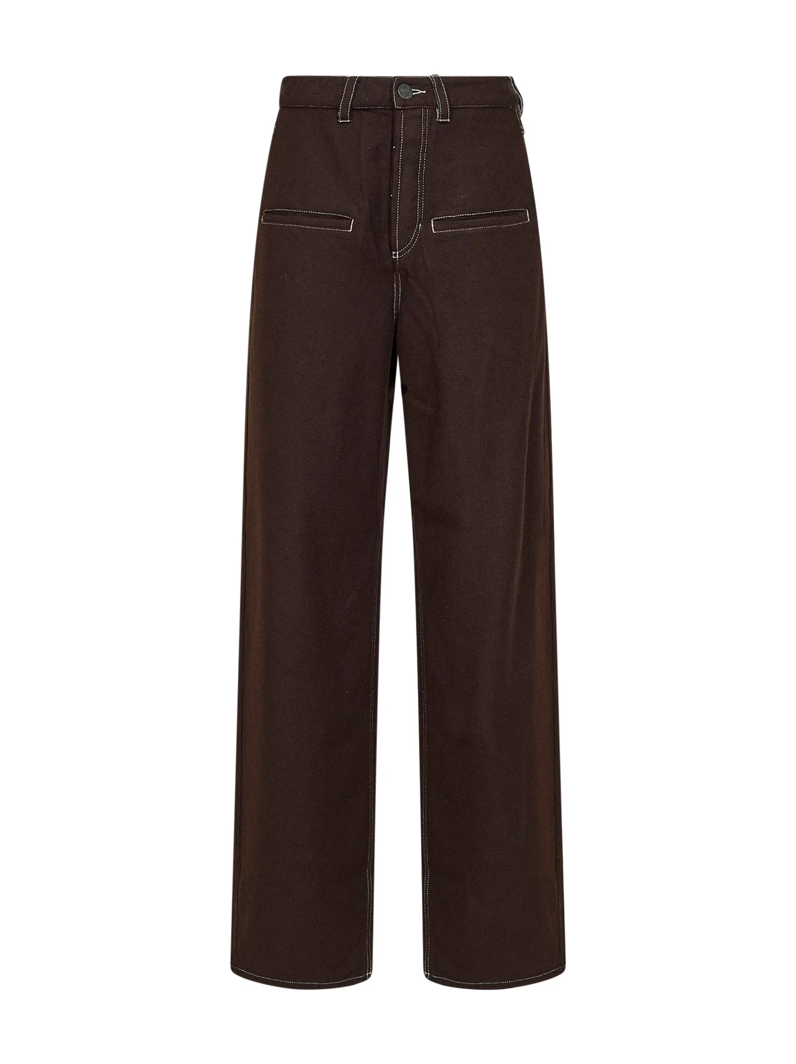 Brown virgin wool-blend Ball trousers - 1