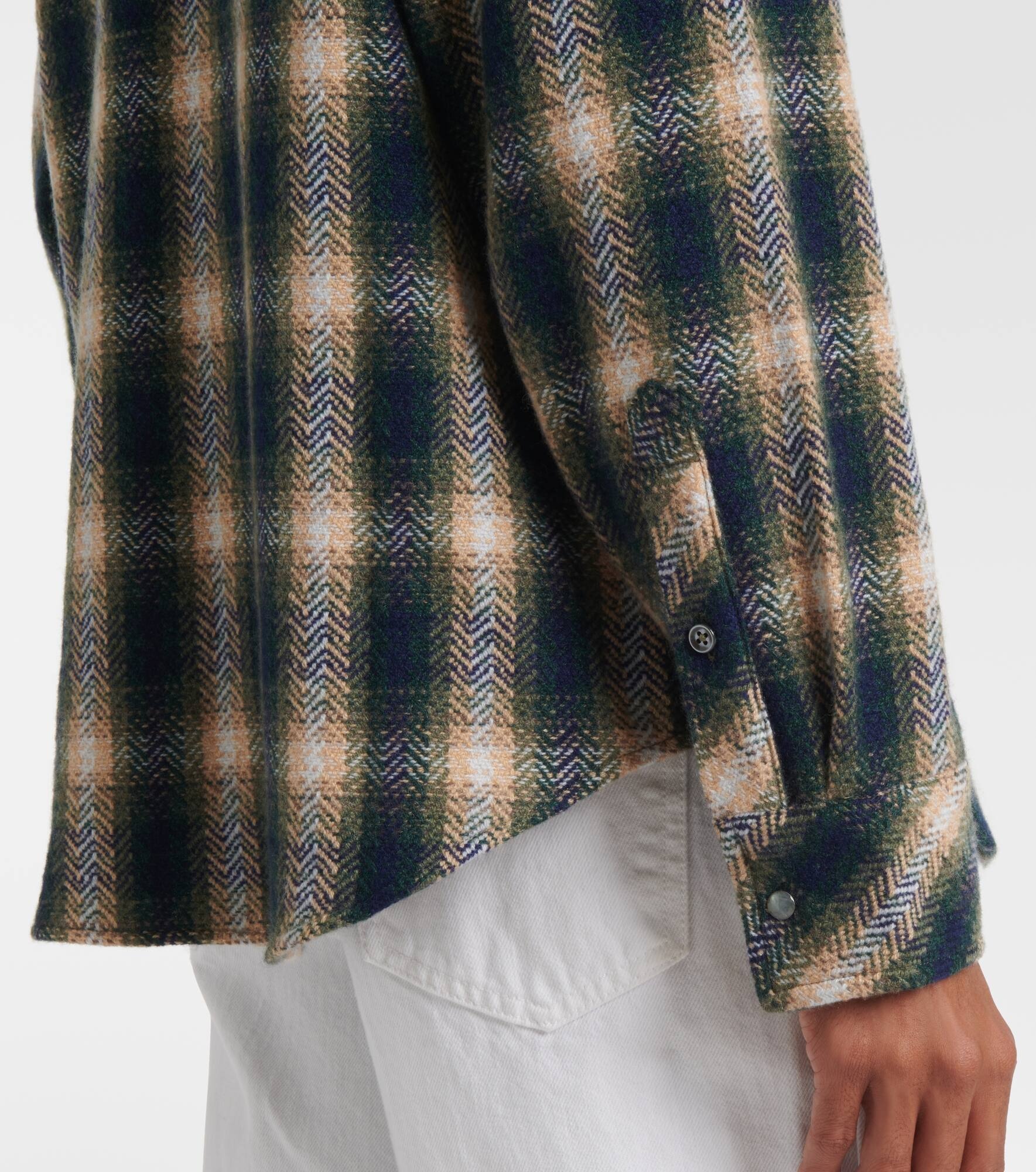 Tartan cashmere shirt - 6