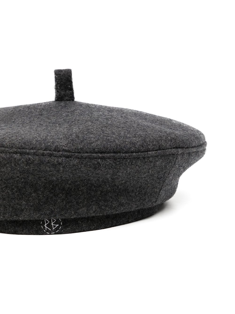 embroidered-logo detail beret - 2