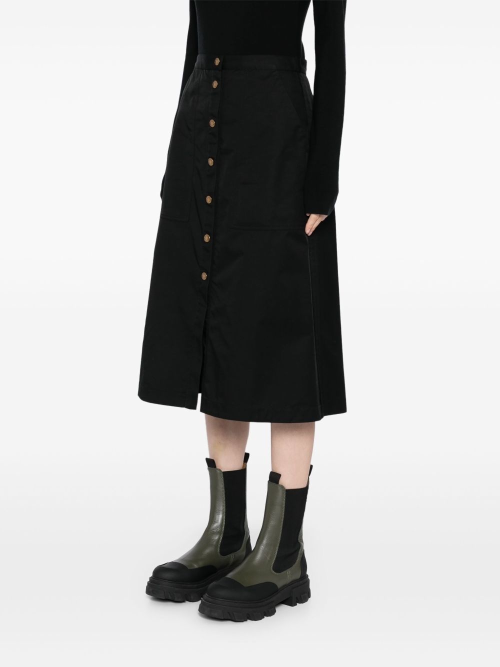 button-up midi skirt - 3