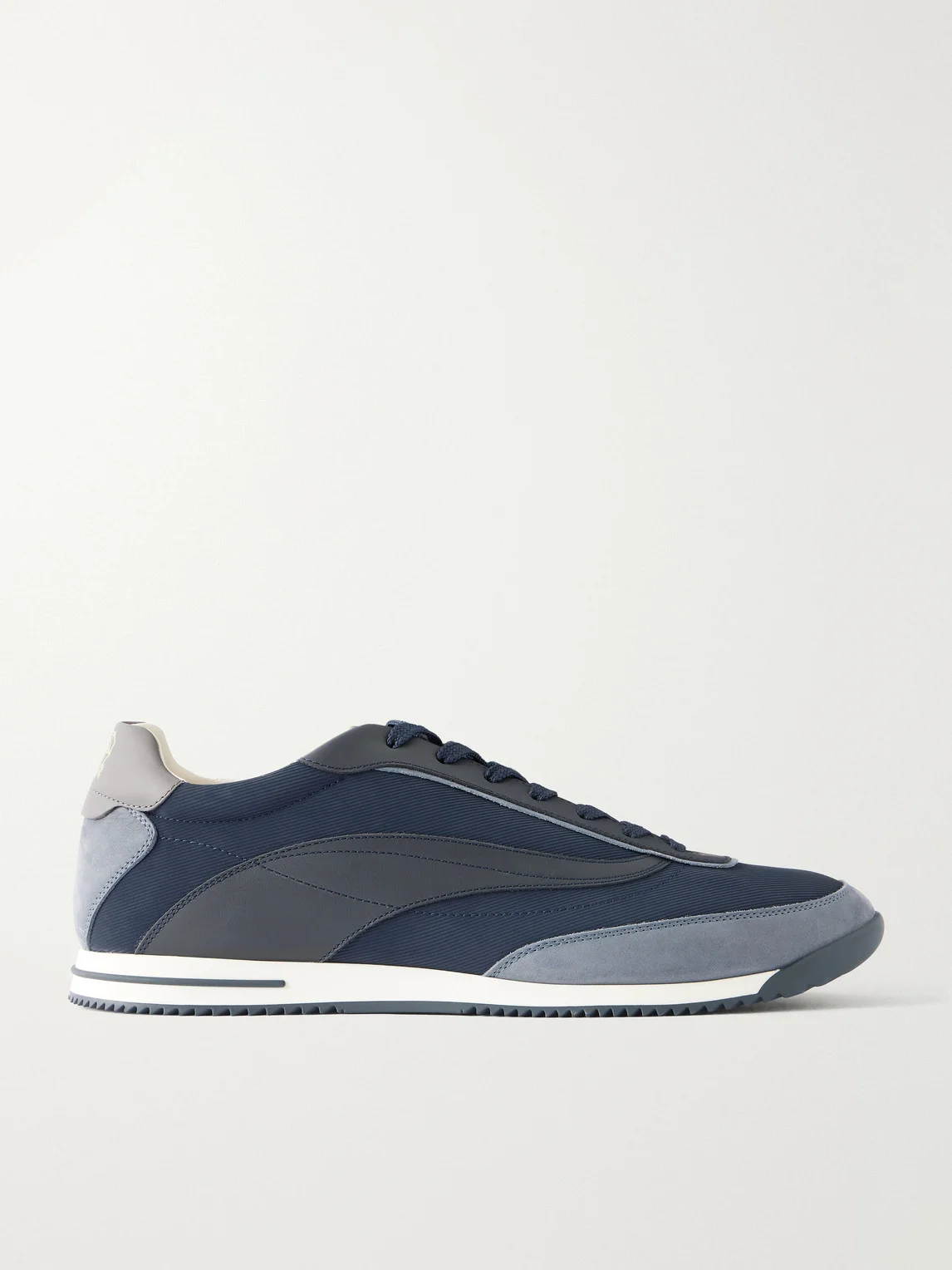 Suede and Leather-Trimmed Shell Sneakers - 1