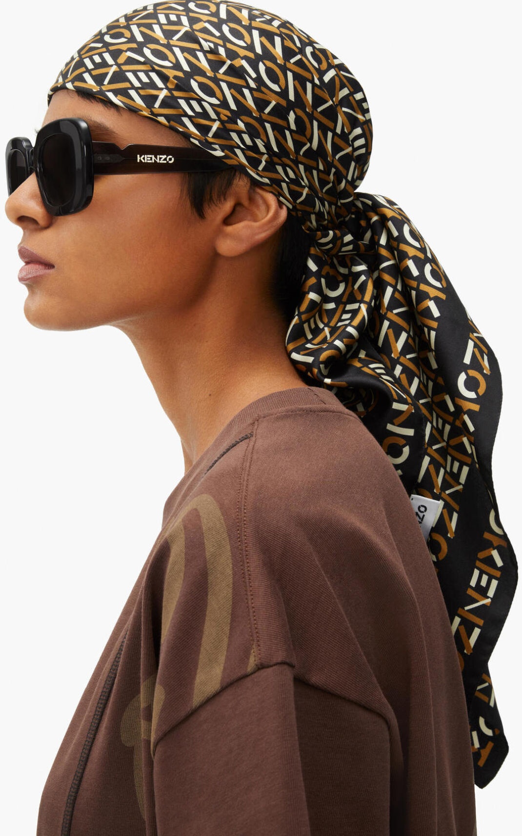 KENZO monogrammed silk square - 3