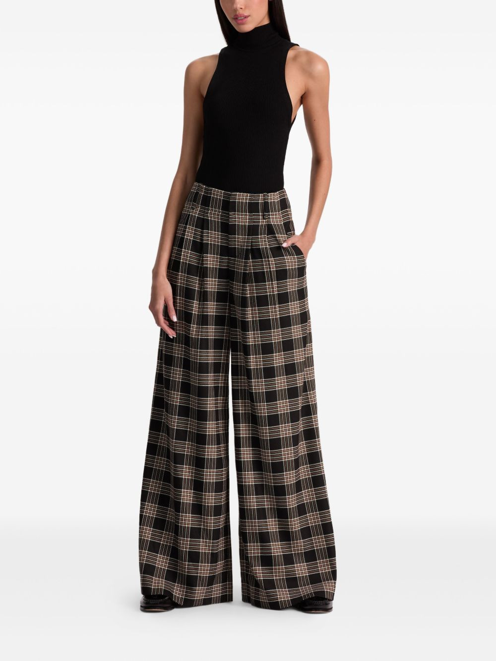 Eloise pleated check trousers - 2