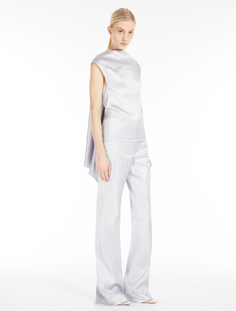 Slim-fit satin trousers - RUNWAY - 2