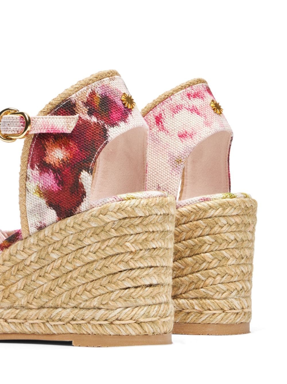 abstract print wedge sandals - 5