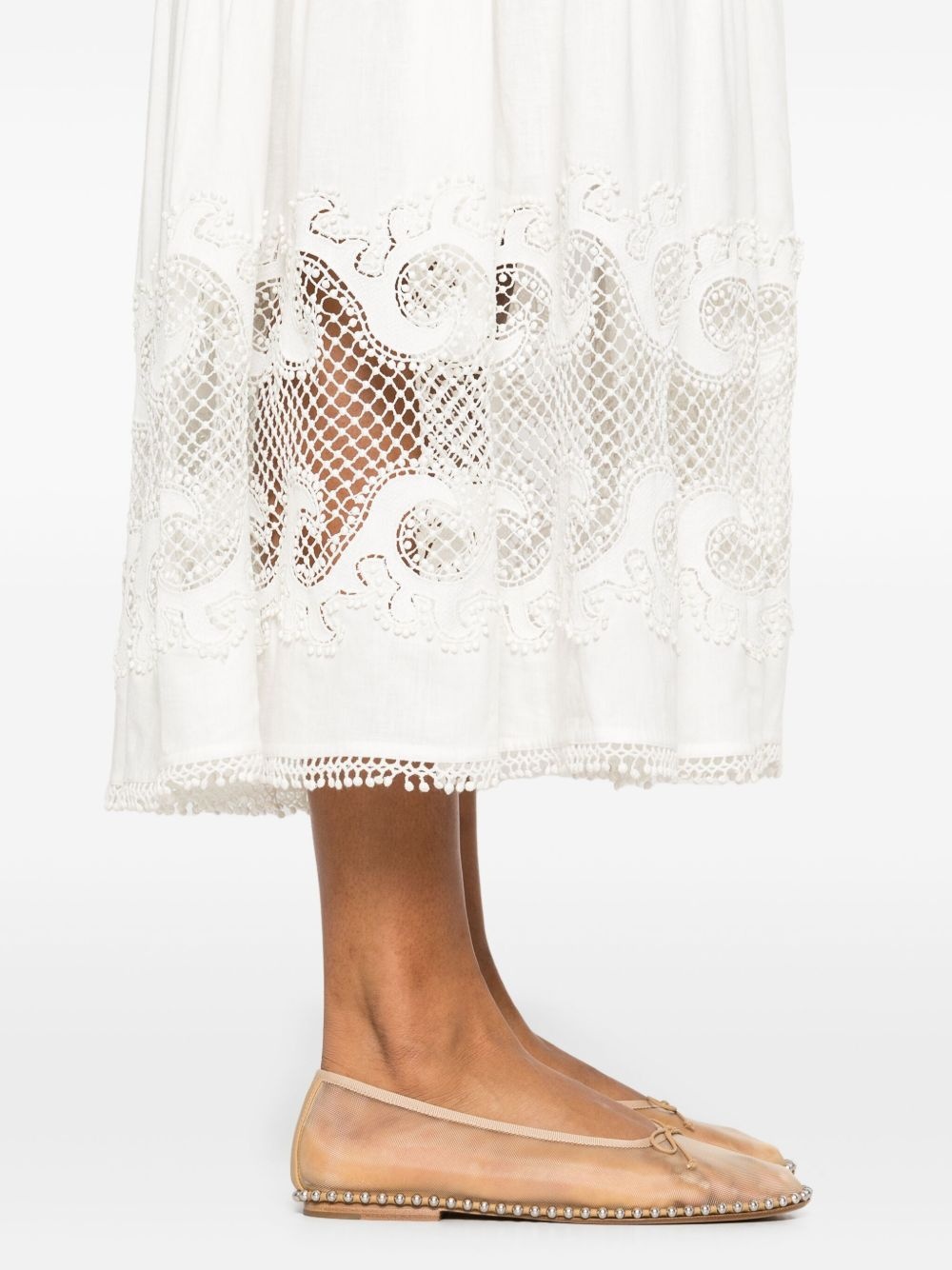 guipure-lace maxi dress - 5