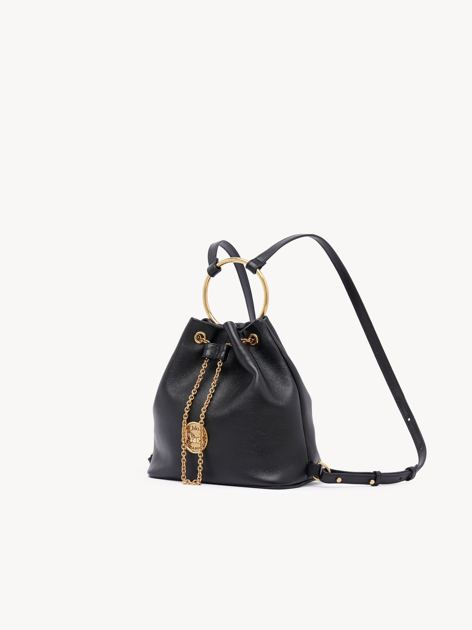 SMALL BRACELET BACKPACK IN GRAINED LEATHER - 3