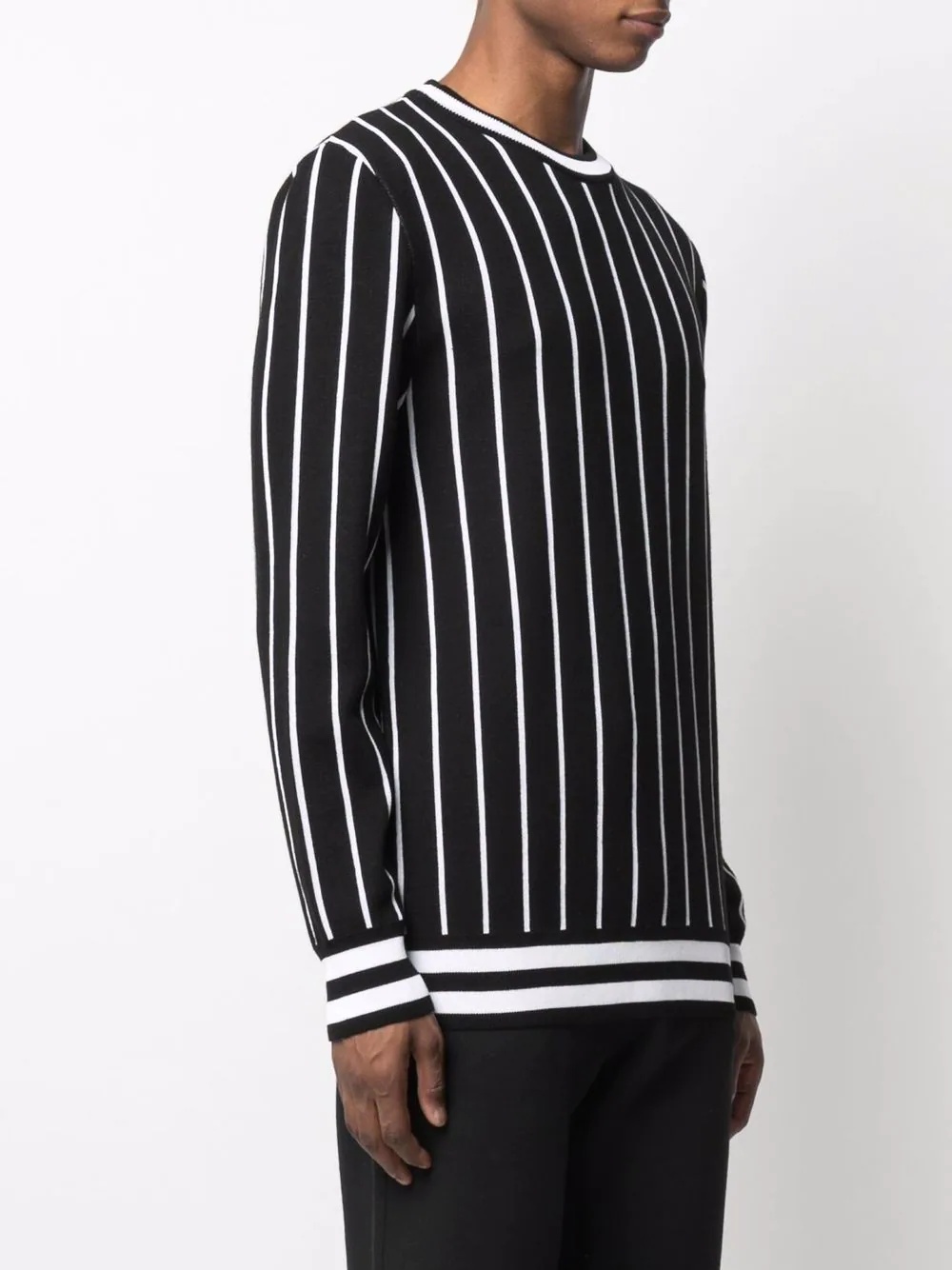 vertical-stripe sweatshirt - 4