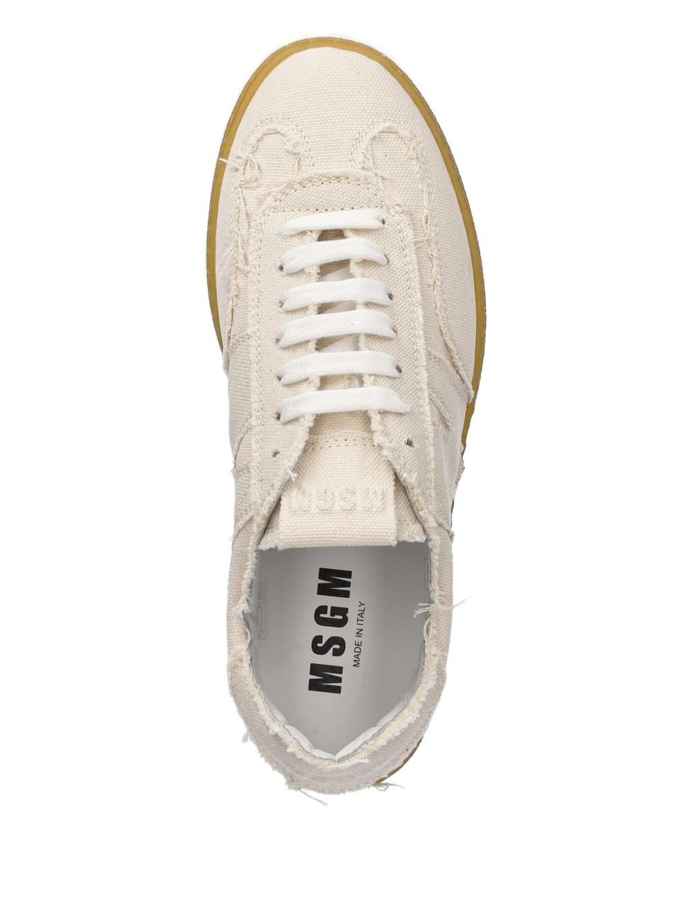 frayed-detail sneakers - 2