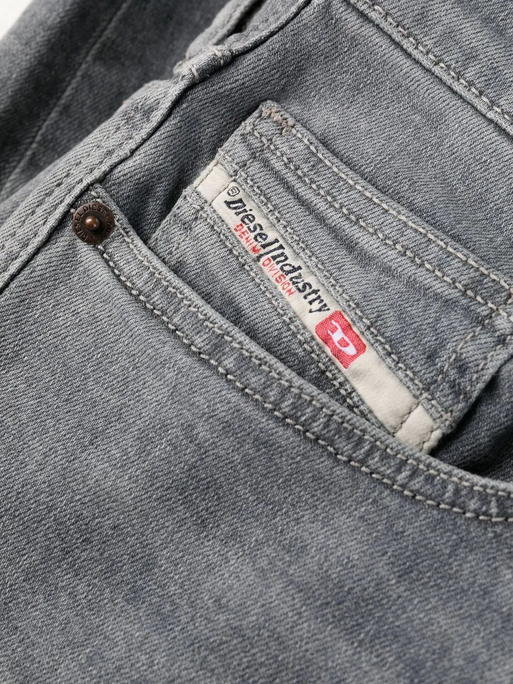 straight-leg logo-patch jeans - 6