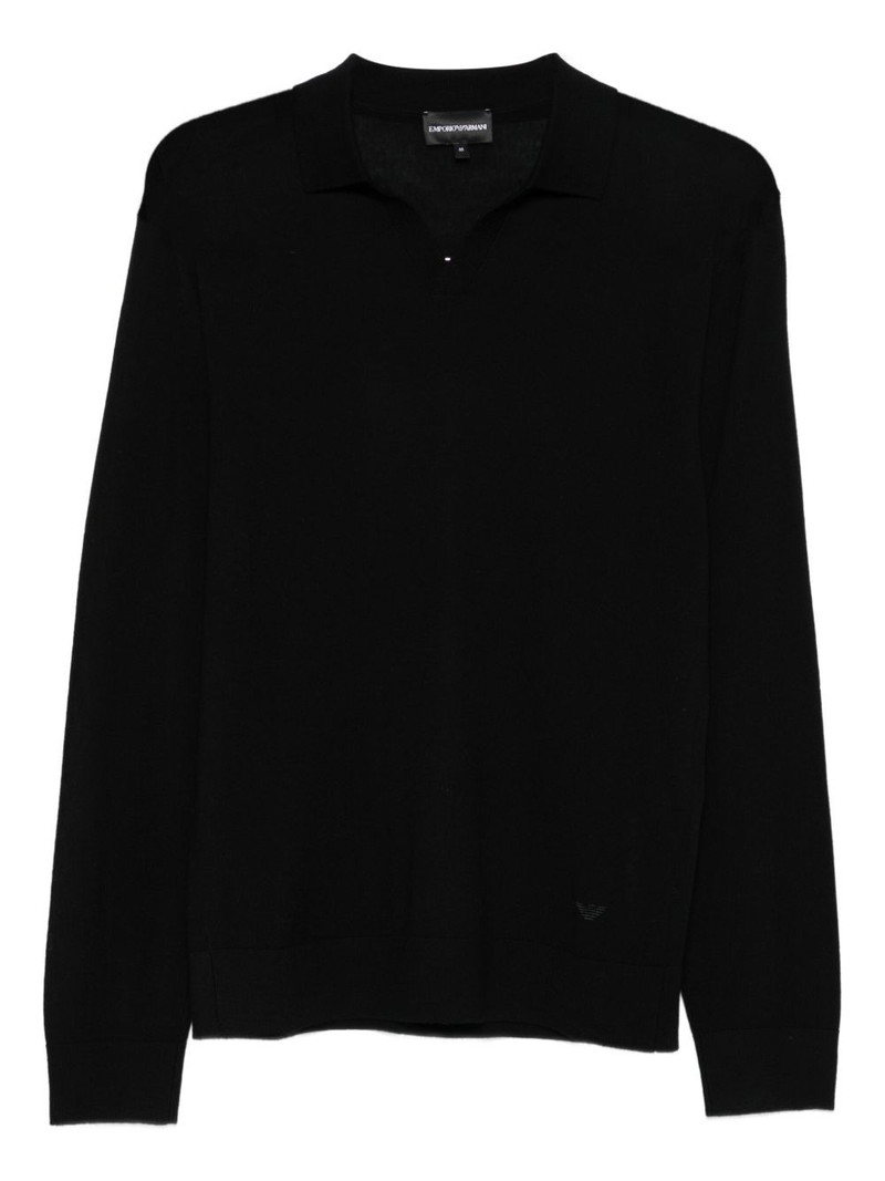 polo-neck long-sleeve sweater 1