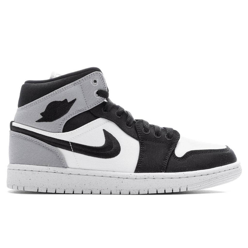 AIR JORDAN 1 MID SE WOMEN'S - SAIL/BLACK/LIGHT STEEL GREY - 1