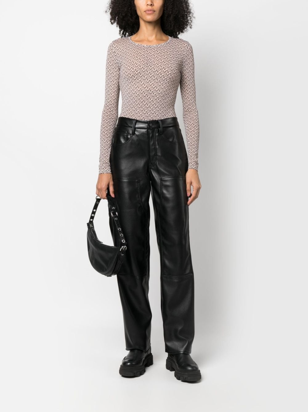 logo-print semi-sheer sweatshirt - 2