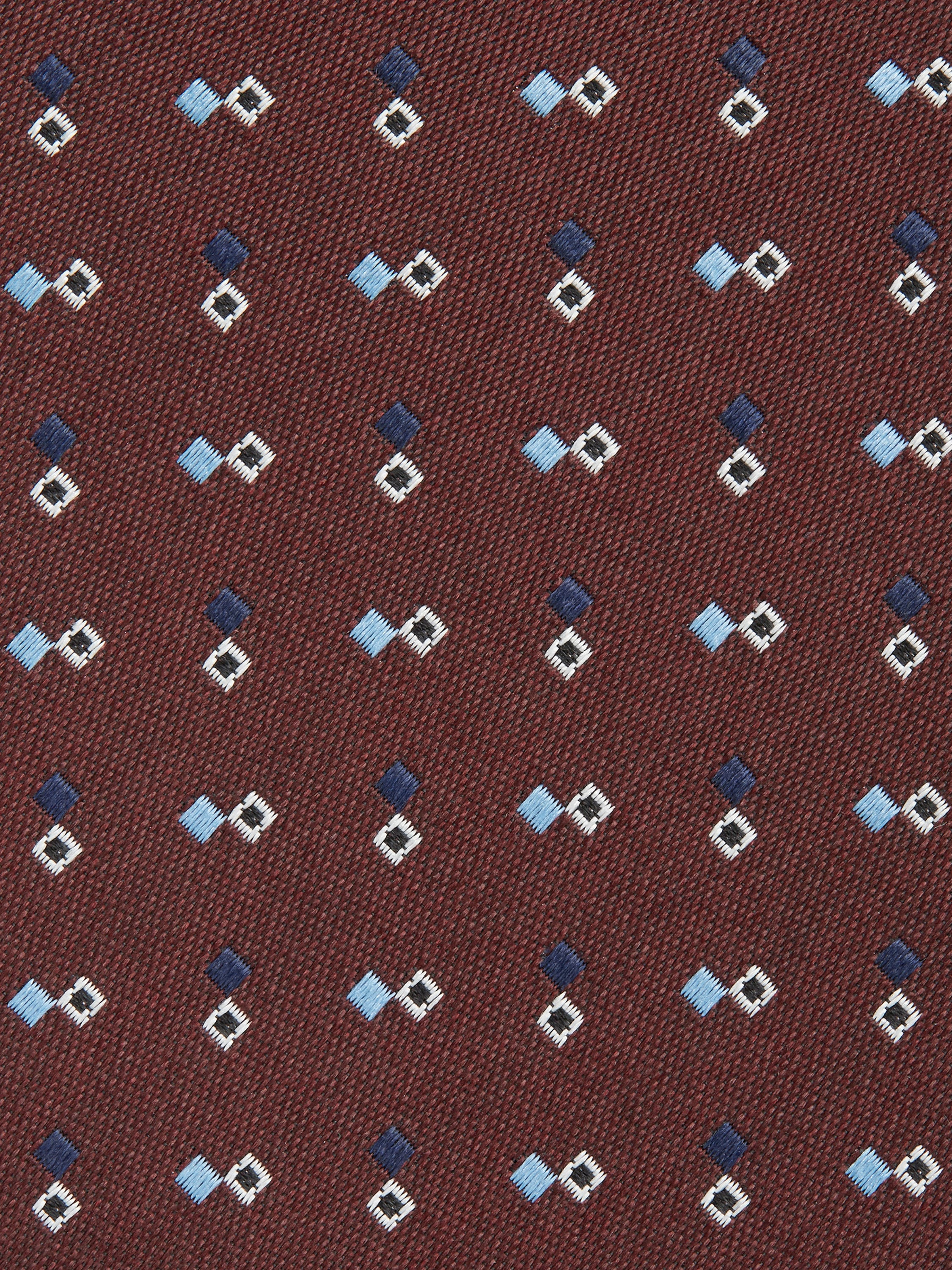 BURGUNDY SILK TIE - 2