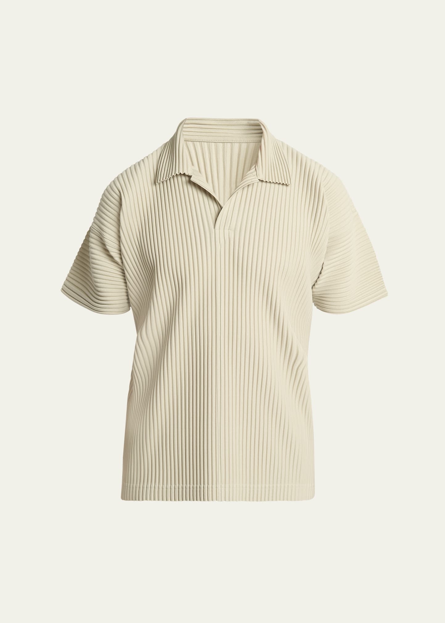 Men's Pleated Polo Shirt - 1