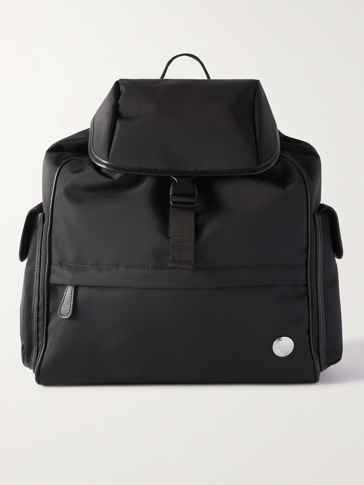 Logo-Detailed Leather-Trimmed Ottoman Backpack - 1